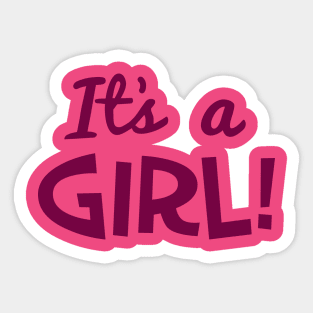 "It’s a Girl!" Baby Announcement Sticker